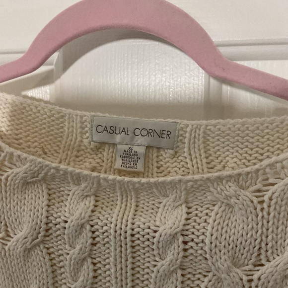 Chunky Cable Knit Sweater off white - Picture 5 of 7